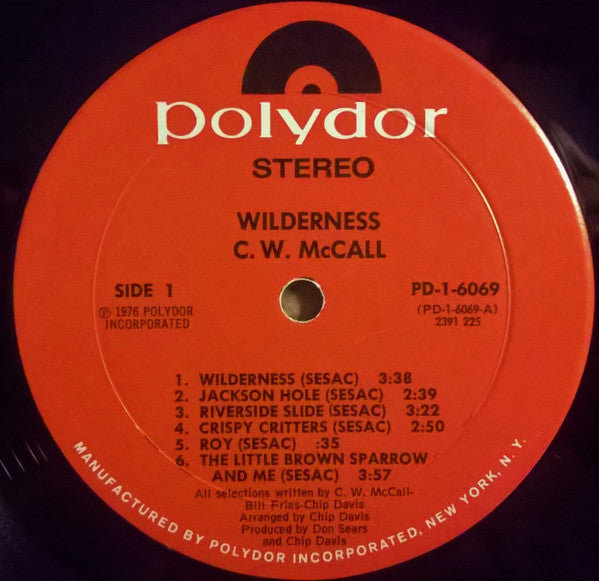 C.W. McCall : Wilderness (LP, Album, Gat)