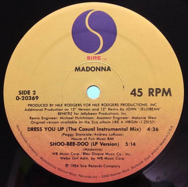 Madonna : Dress You Up (12", Maxi)