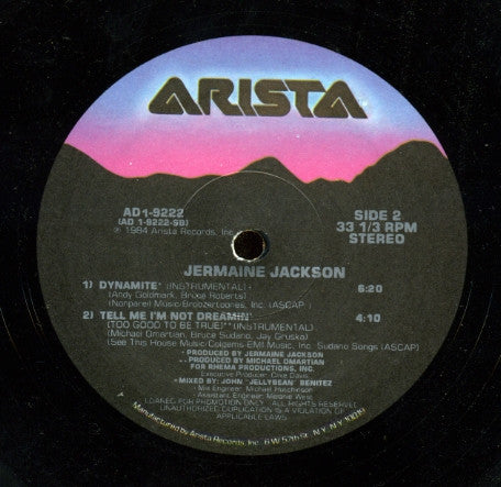 Jermaine Jackson : Dynamite (12", Promo)
