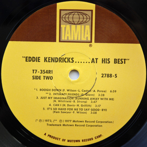 Eddie Kendricks : Eddie Kendricks At His Best (LP, Comp)