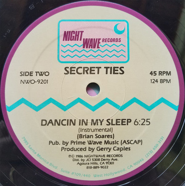 Secret Ties : Dancin' In My Sleep (12")