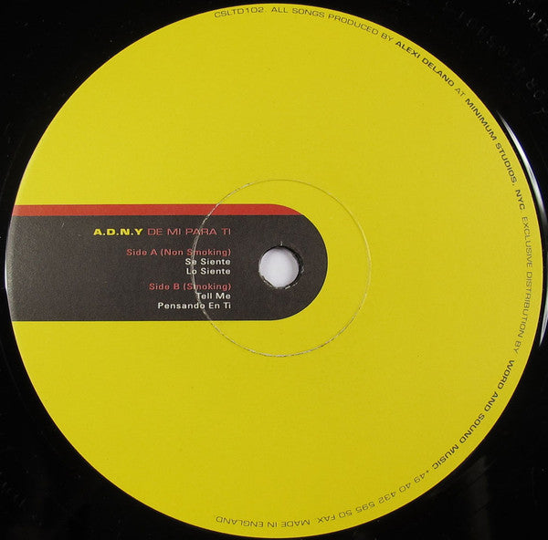 ADNY : De Mi Para Ti (12")