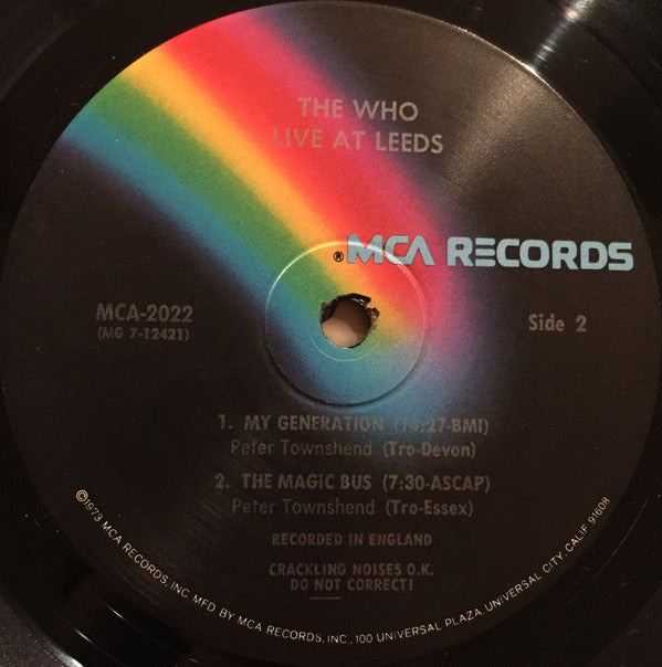 The Who : Live At Leeds (LP, Album, RE, Pin)