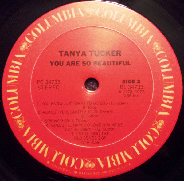 Tanya Tucker : You Are So Beautiful (LP, Album, Ter)