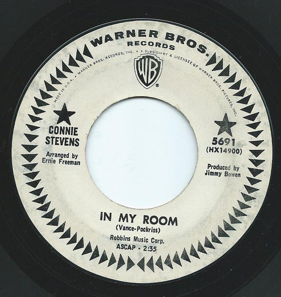 Connie Stevens : Don't You Want To Love Me / In My Room (7", Single, Whi)