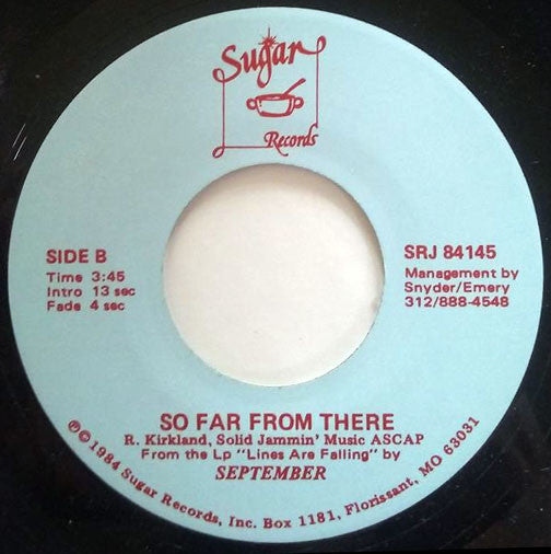 September (8) : Too Little Time (7", Promo)