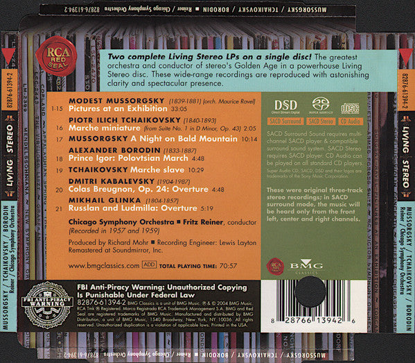 Mussorgsky*, Fritz Reiner, Chicago Symphony Orchestra : Pictures At An Exhibition / A Night On Bald Mountain / And Other Russian Showpieces (SACD, Hybrid, Multichannel, Comp, RM)