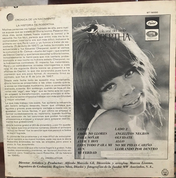 Robertha : La Voz Del Amor (LP, Album)