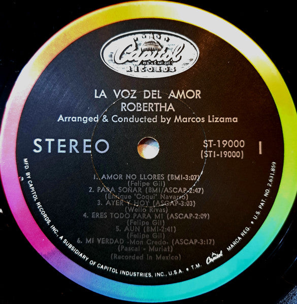 Robertha : La Voz Del Amor (LP, Album)