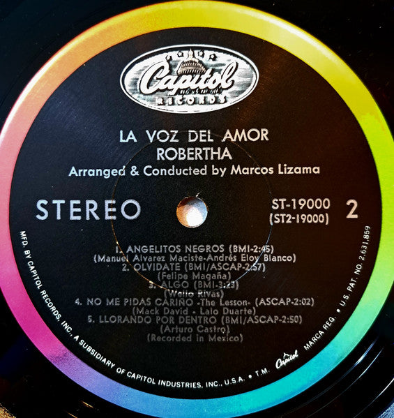 Robertha : La Voz Del Amor (LP, Album)