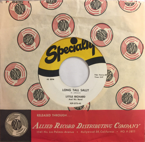 Little Richard And His Band : Long Tall Sally / Slippin' And Slidin' (Peepin' And Hidin') (7", Single)