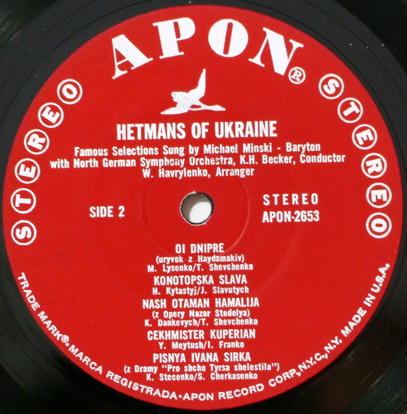 Michael Minsky : Hetmans Of Ukraine (LP)