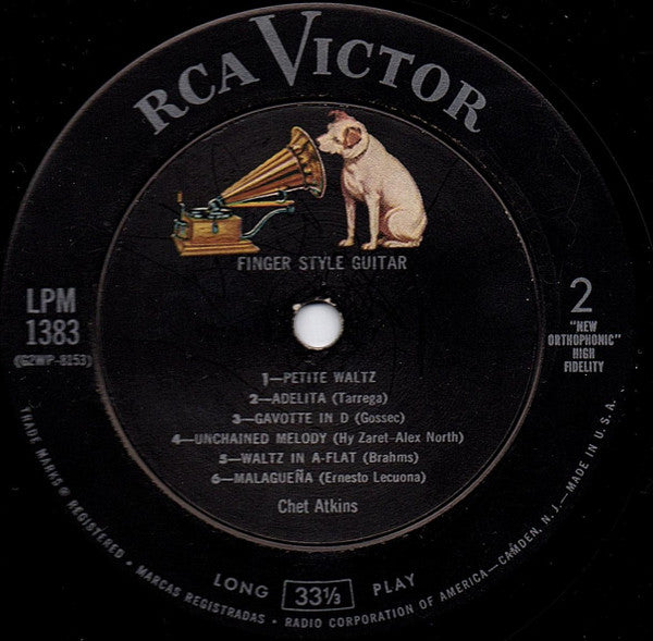 Chet Atkins : Finger-Style Guitar (LP, Album, Mono)