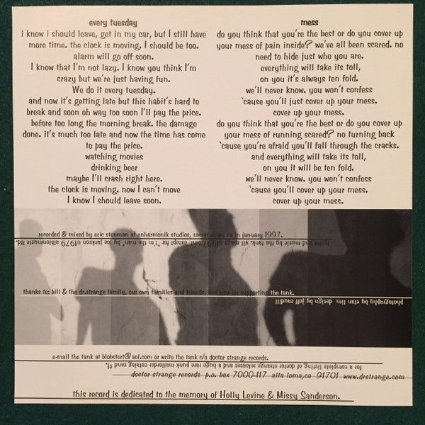 The Tank : ...Standing In Your Way (7", Single, Yel)