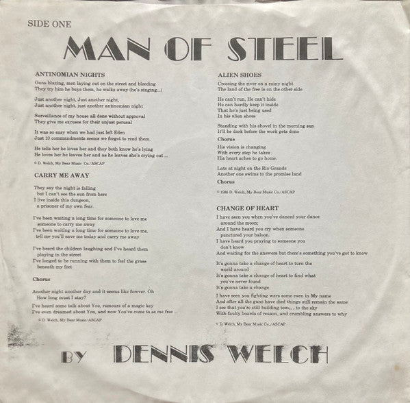 Dennis Welch : Man Of Steel (LP)