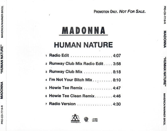 Madonna : Human Nature (CD, Maxi, Promo)