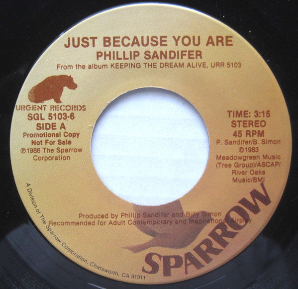 Phillip Sandifer : Just Because You Are (7", Single, Promo)