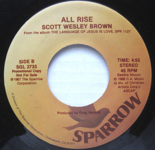 Terry Talbot, Scott Wesley Brown : Stronger Than All Of These / All Rise (7", Single, Promo)