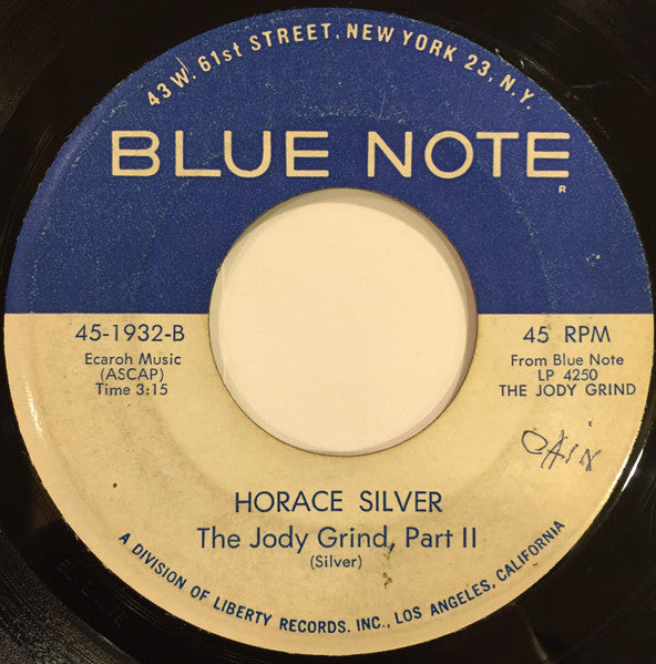 Horace Silver : The Jody Grind (7", Single)