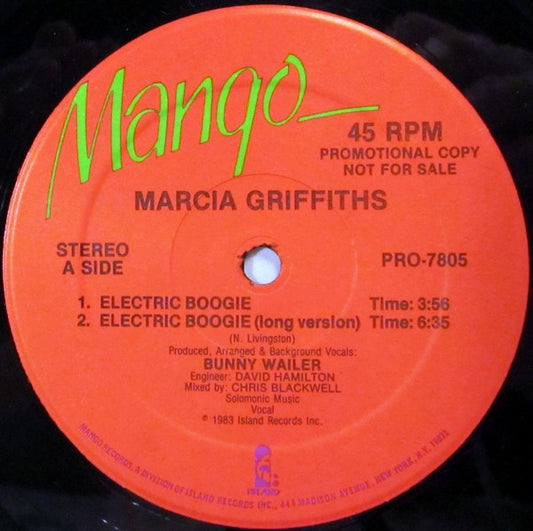Marcia Griffiths : Electric Boogie (12", Promo)