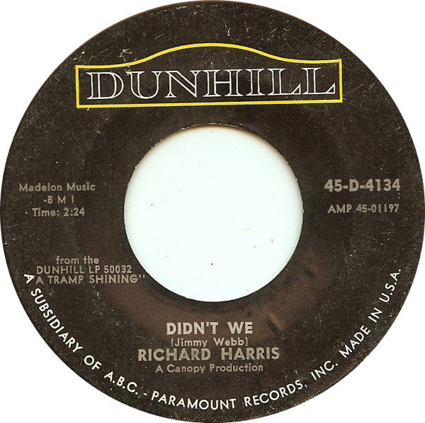 Richard Harris : Mac Arthur Park (7", Single)