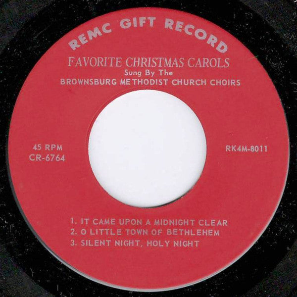 Marti Mae / Brownsburg Methodist Church Choirs : Ringing Everyone A Merry Christmas / Favorite Christmas Carols (7", EP, Mono)