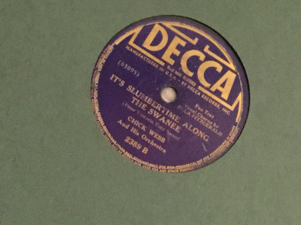 Chick Webb And His Orchestra Vocal Chorus By Ella Fitzgerald : Chew Chew Chew Chew / It’s Slumbertime Along The Swanee (Shellac, 10")