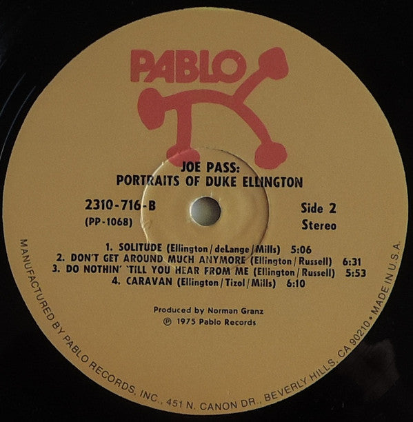 Joe Pass : Portraits Of Duke Ellington (LP, Album)