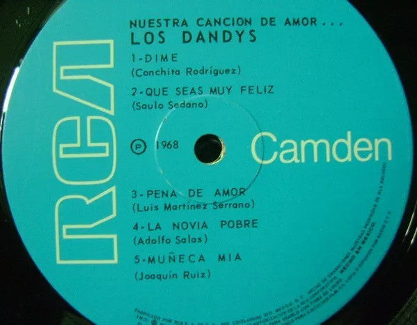 Los Dandys : Nuestra Cancion De Amor (LP, Album)