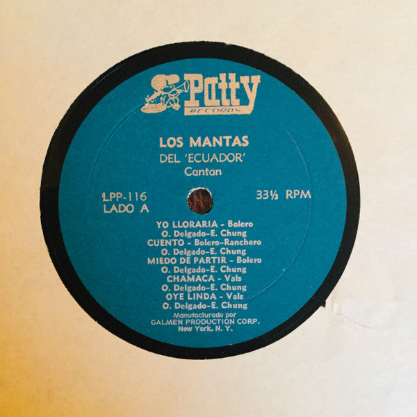 Los Mantas, Duo Los Mantas : Del Ecuador Asi Cantan Los Mantas (LP, Album)