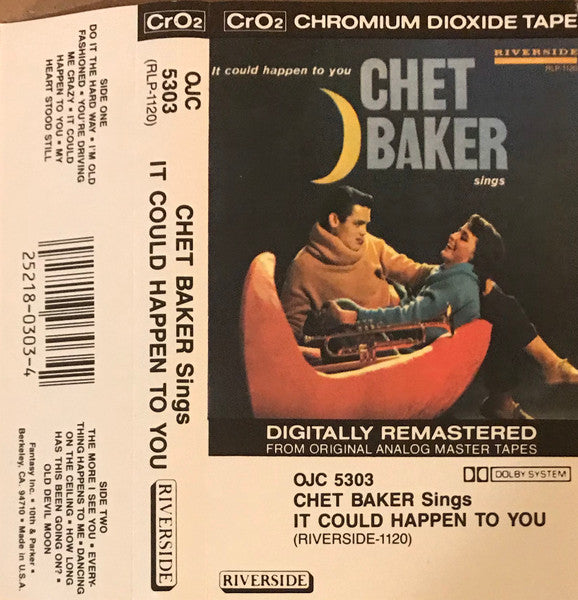 Chet Baker : It Could Happen To You - Chet Baker Sings (Cass, Album, RE, RM)