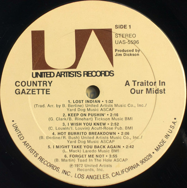 Country Gazette : A Traitor In Our Midst! (LP, Album, Gat)