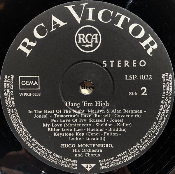 Hugo Montenegro, His Orchestra And Chorus : Hang 'Em High (LP)