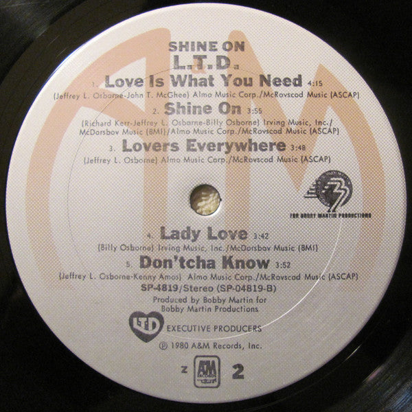 L.T.D. : Shine On (LP, Album, Z -)