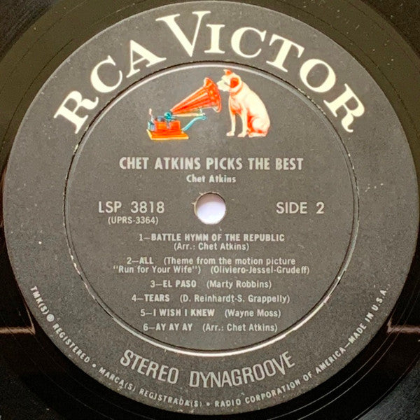 Chet Atkins : Chet Atkins Picks The Best (LP, Ind)