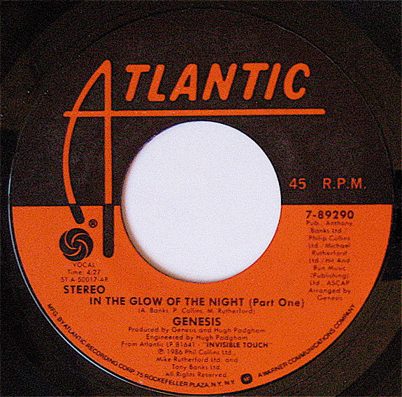 Genesis : Tonight, Tonight, Tonight (7", Single, AR)