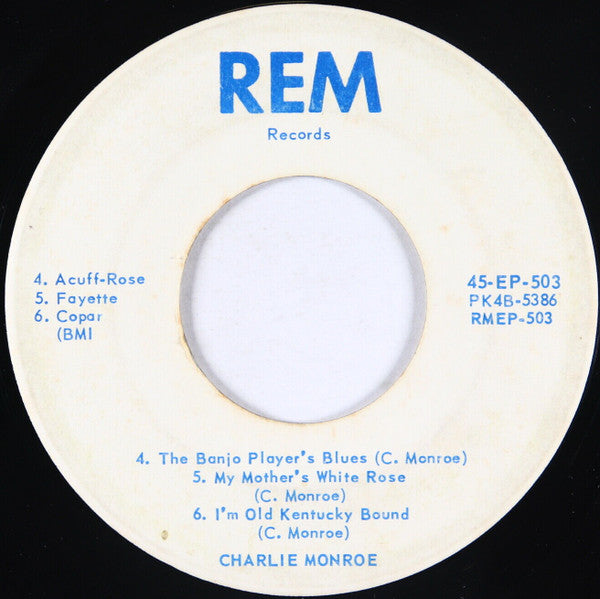 Charlie Monroe : Down In The Willow Garden (7", EP)
