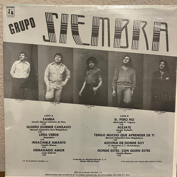 Grupo Siembra : Grupo Siembra (LP, Album)