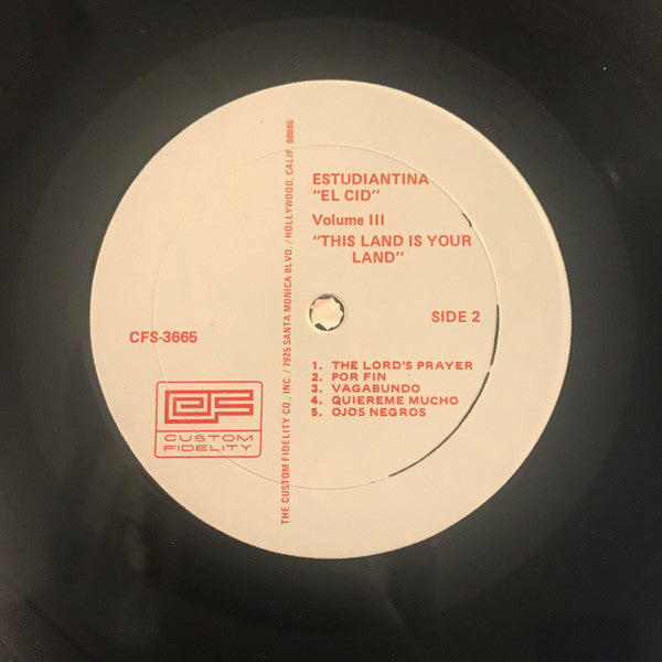 Estudiantina "El Cid" : Volume III "This Land Is Your Land" (LP)