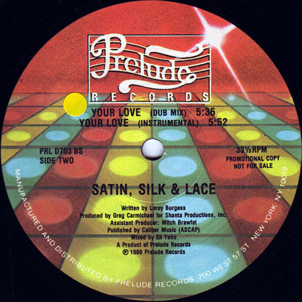 Satin, Silk & Lace : Your Love (12", Promo)