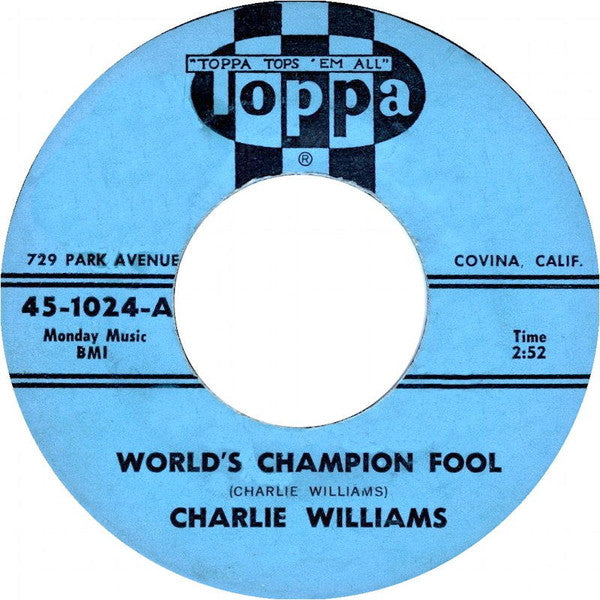 Charlie Williams : World's Champion Fool (7")