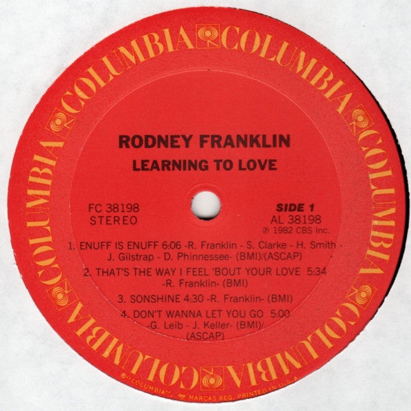 Rodney Franklin : Learning To Love (LP, Album)