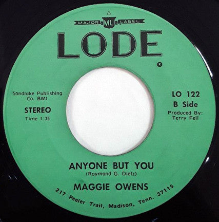 Maggie Owens : Heartbeat / Anyone But You (7")