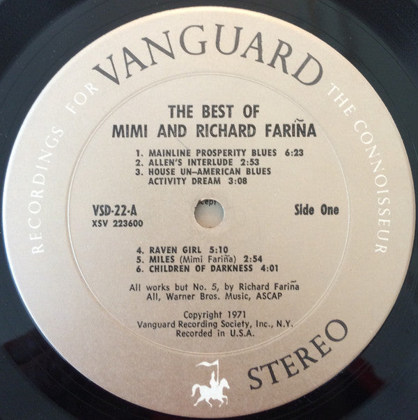 Mimi & Richard Fariña* : The Best Of Mimi & Richard Fariña (2xLP, Comp)