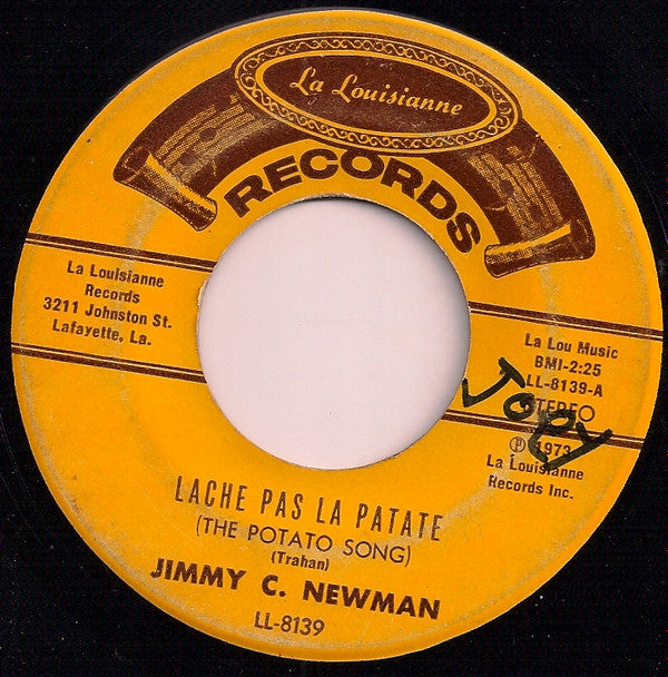 Jimmy C. Newman : The Potato Song (Lache Pas La Patate) (7")
