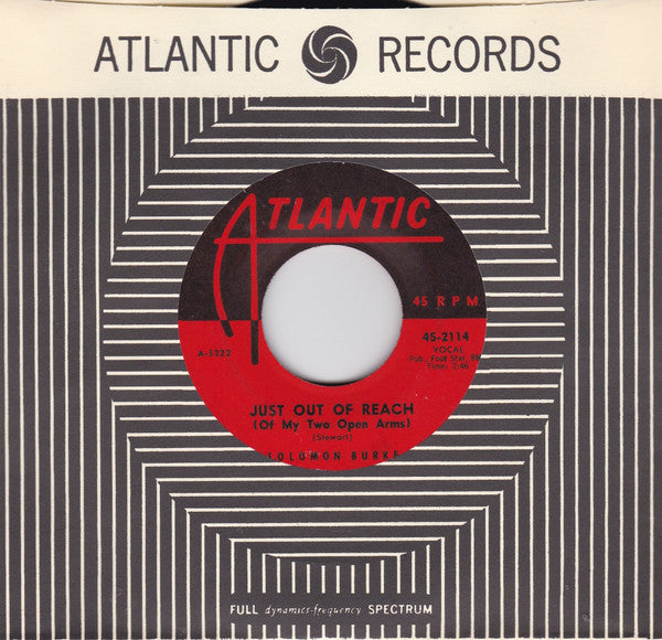 Solomon Burke : Just Out Of Reach (Of My Two Open Arms) (7", Single, MGM)