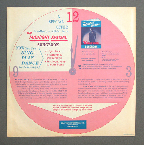 Harry Belafonte : The Midnight Special (LP, Album, Ter)