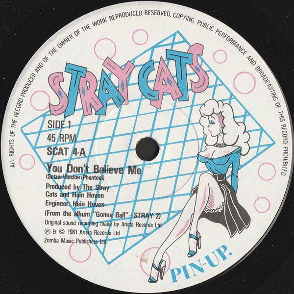 Stray Cats : You Don't Believe Me (7", Single, Pap)