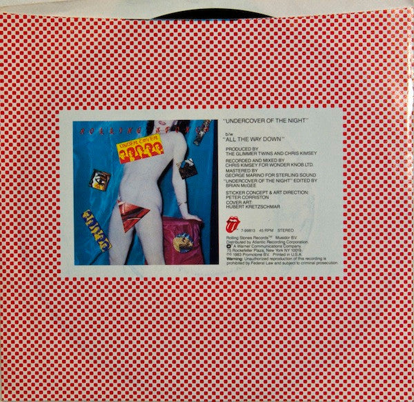 Rolling Stones* : Undercover Of The Night (7", Single, Spe)