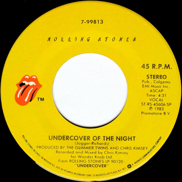 Rolling Stones* : Undercover Of The Night (7", Single, Spe)